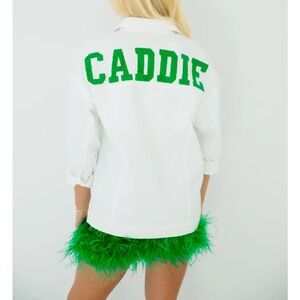 Judith March “Caddie” White Jean Jacket. Size small